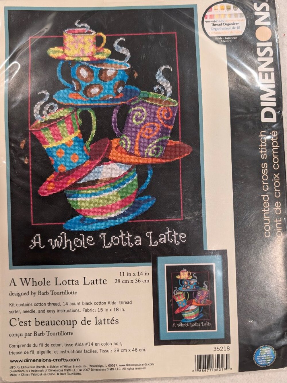 Vintage Dimensions 35218 A Whole Lotta Latte Cross Stitch Kit Cozycore